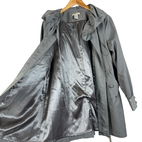 Vertigo Paris Jacket Ruffle Neckline Dusty Green Size Medium - Picture 8 of 11